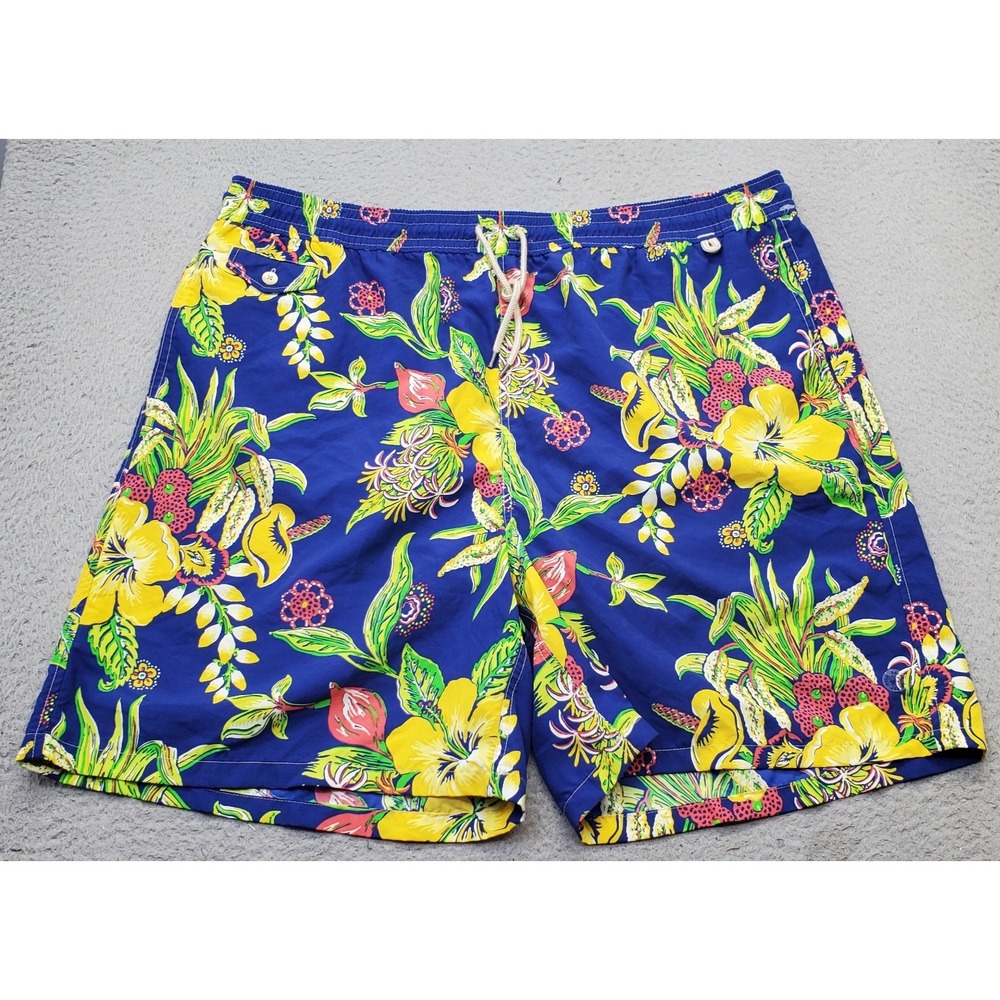 Polo Ralph Lauren Swimwear Shorts Mens 3XLT Multi Floral‎ Mesh Lined Drawstring